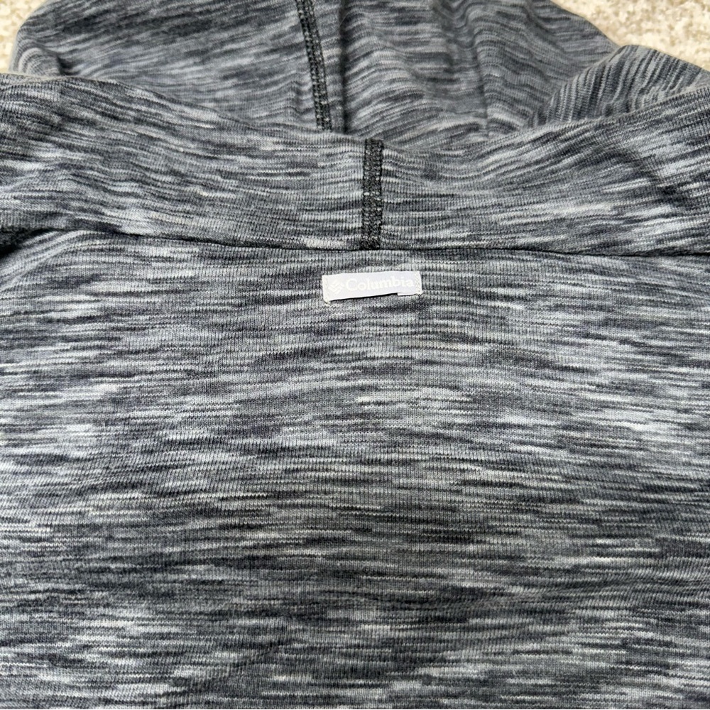 Women’s Columbia OuterSpaced Charcoal Gray White Hooded‎ Sweatshirt Size XL - Picture 5 of 7